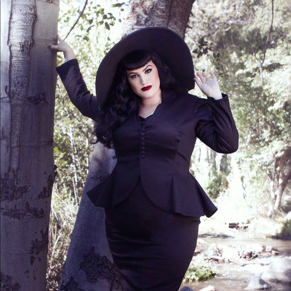 Laura Byrnes Morgana Peplum Corset Goth Jacket 18/20